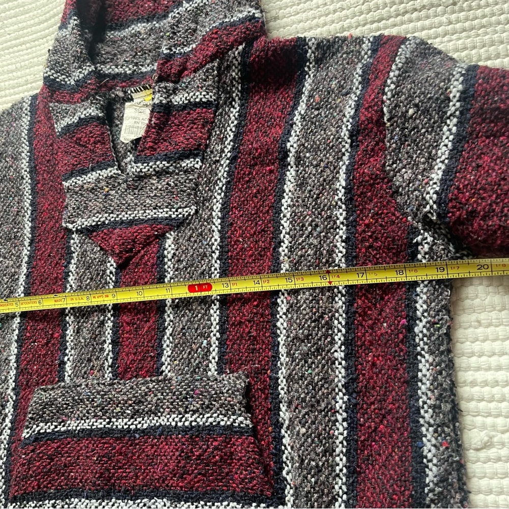 Classic Mexican Baja Hoodie Sweater Pullover Small - Picture 6 of 7